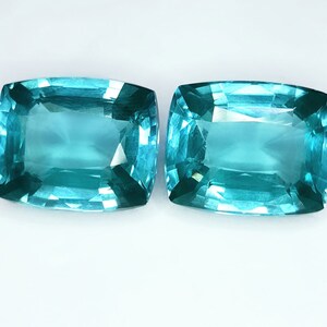 Loose Gemstone Natural Tourmaline Pair Certified Cushion Shape 8-10 Ct AAA+ Quality For Making Jewelry Gift Transparent Tourmaline Stone Gem