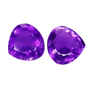 Loose Gemstone 10-12 Ct Natural Amethyst Certified Pear Shape Pair For Ring Size Transparent AAA+ Quality For Making Jewelry Gems B038
