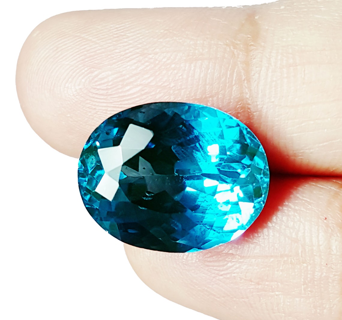 12.41 Ct Loose Gemstone Natural Blue Paraiba Tourmaline AAA Etsy