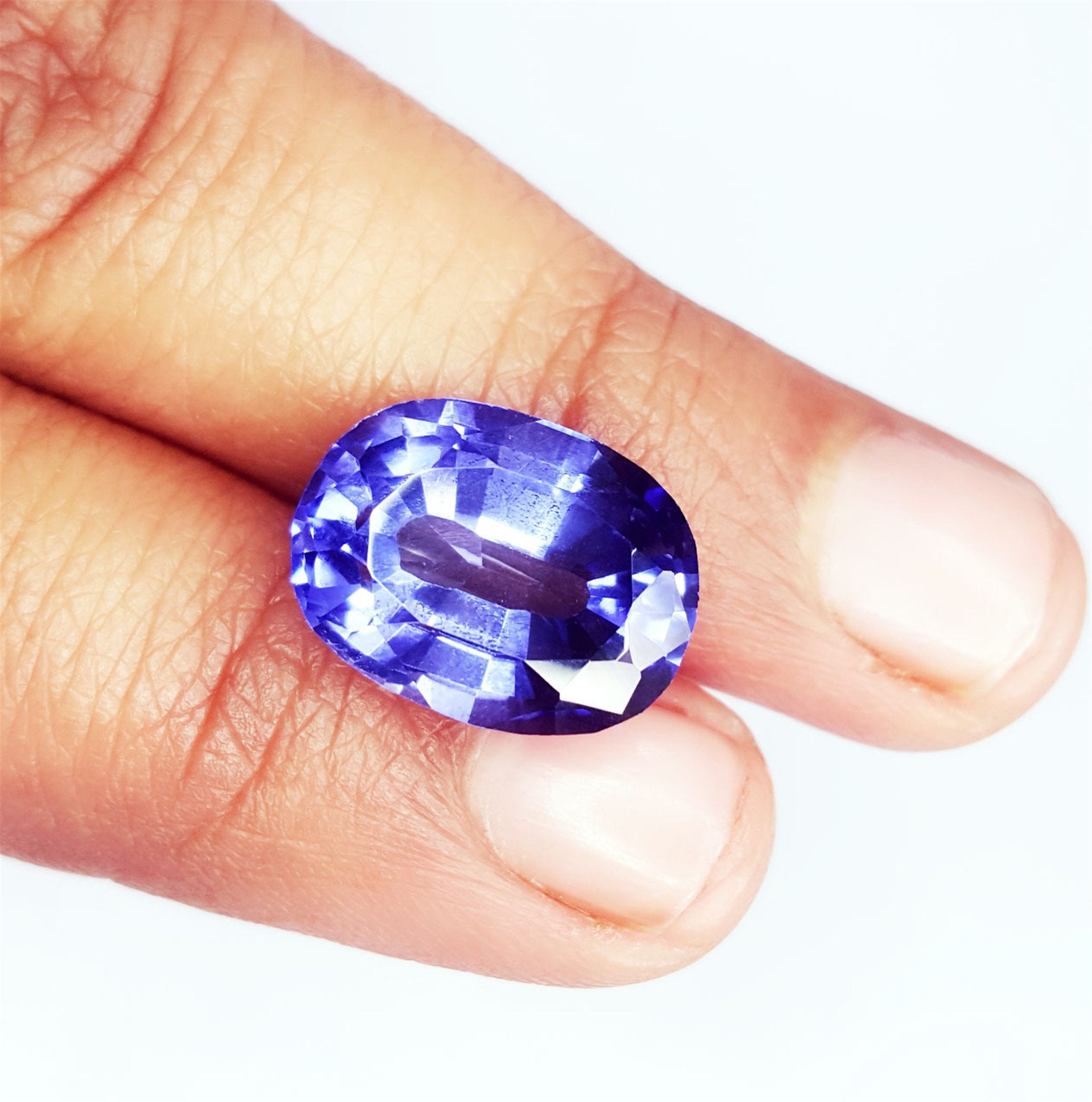 10.82 Ct Loose Gemstone Natural Rich Blue Sapphire Birthstone Etsy