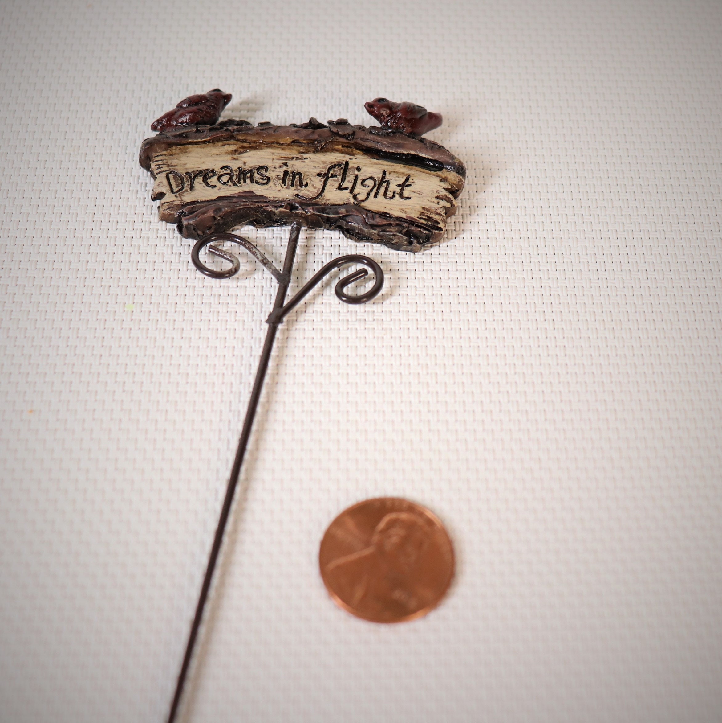 10 Tiny Hornbill Bird  Picks.Miniature Dollhouse Fairy Garden Accessories 
