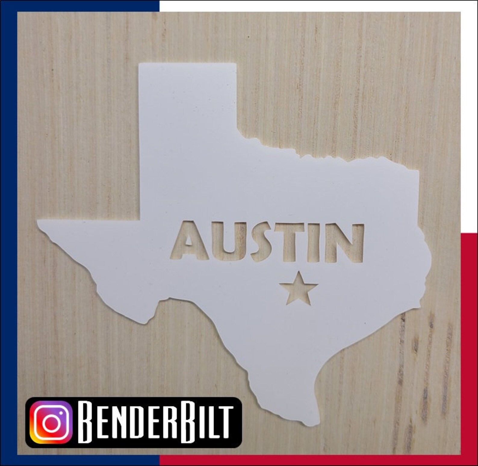 Texas Decal Austin Star Decal 4 by 4 Etsy
