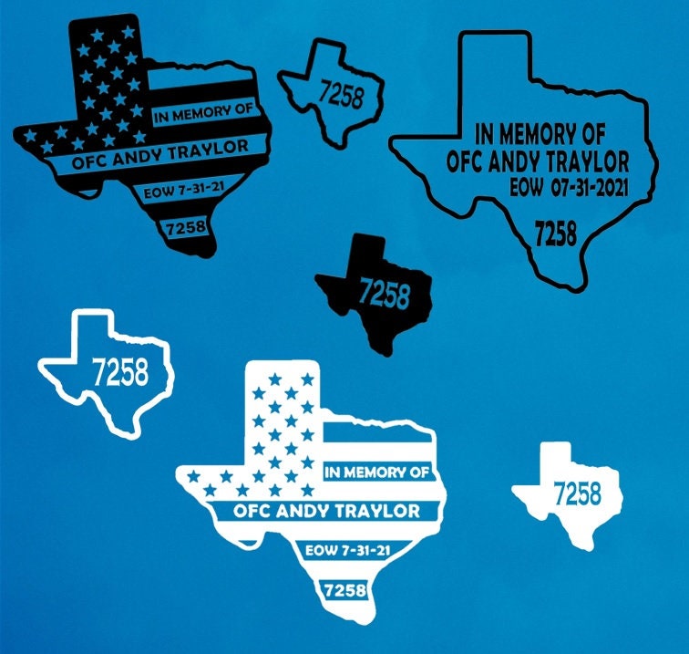 Fundraising Memorial Decal for OFC Andy Traylor