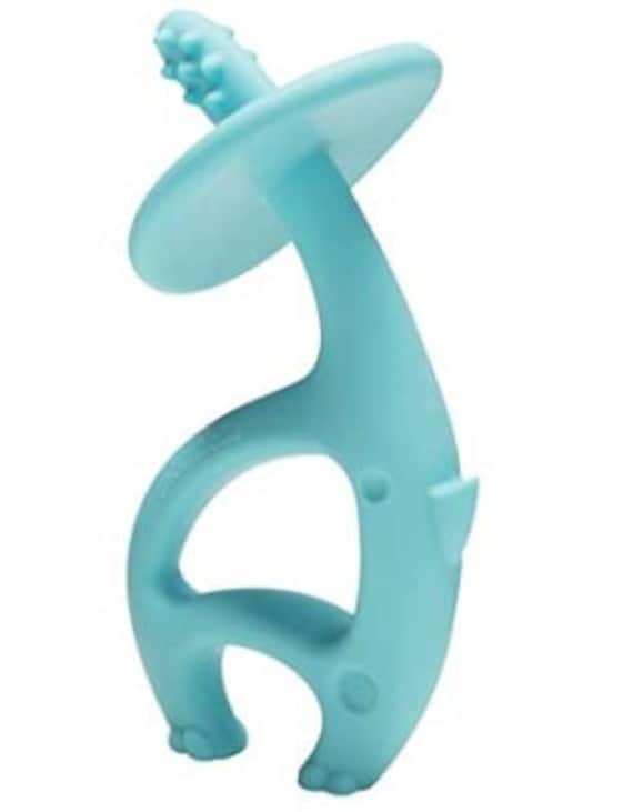 Teeth Blue Mombella Ellie the Elephant Blue Silicone Baby Teether Toy  for 3M 