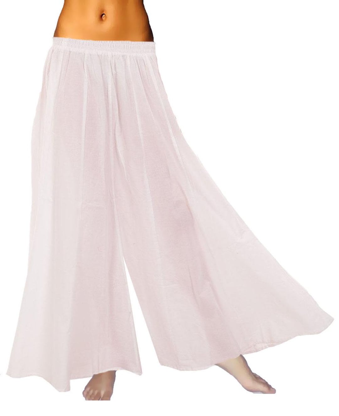 3200~LEISURE Chiffon VINCITA Palazzo Pants with Elastic Waistband main image 1