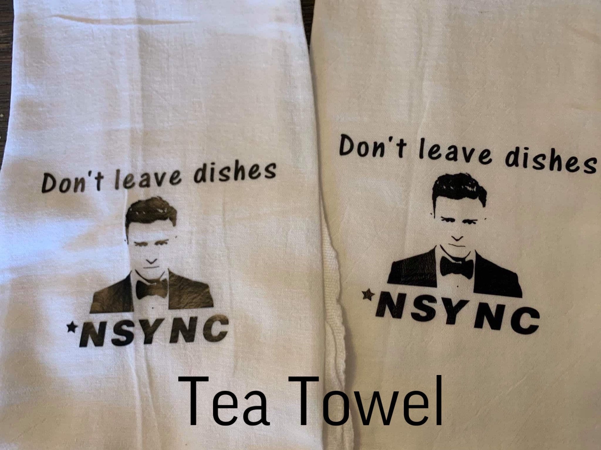 Don't Leave Dishes NSYNC Towels Dish Towels Waffle Weave Towels Sublimation  Dish Towels Birthday Gift Housewarming Gift Kitchen 