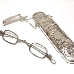 Antique Sterling Silver Eyeglass Case - Etsy