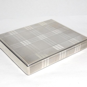 Seltene Art Deco österreichische 935 Sterling Massiv Silber Box, Tabak Box, Zigaretten Box, Silber Etui, Tabak Box, Vianna c1935