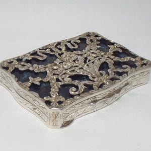 Rare Antique Continental SOLID SILVER Snuff Box, Tobacco Box, Cashew Box c1900