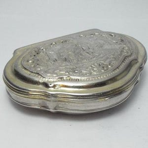 Rare Antique Continental Scandinavian, Dutch, German Mid 18th Century SOLID SILVER Snuff Box, c1740
