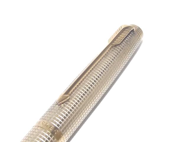 14K パーカー STERLING SILVER 万年筆 USA ヴィンテージ USA スターリングシルバー パーカー 75 シセレ 万年筆