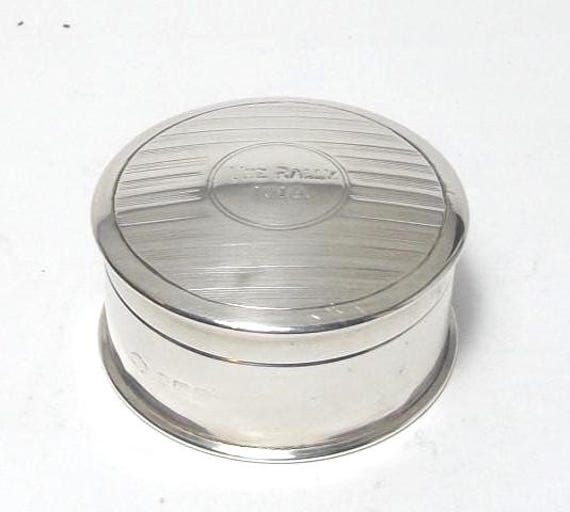 Antique Sterling SOLID SILVER Box, Silver Pot, Wi… - image 1