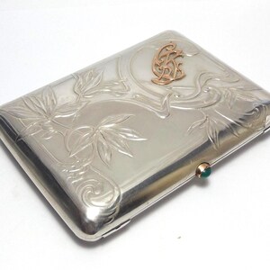 silver cigarette cases for sale Engraved Double-sided Paisley Style Long 120 Size Case, Custom Cigarillo Holder Set of 2 Ultra Compact