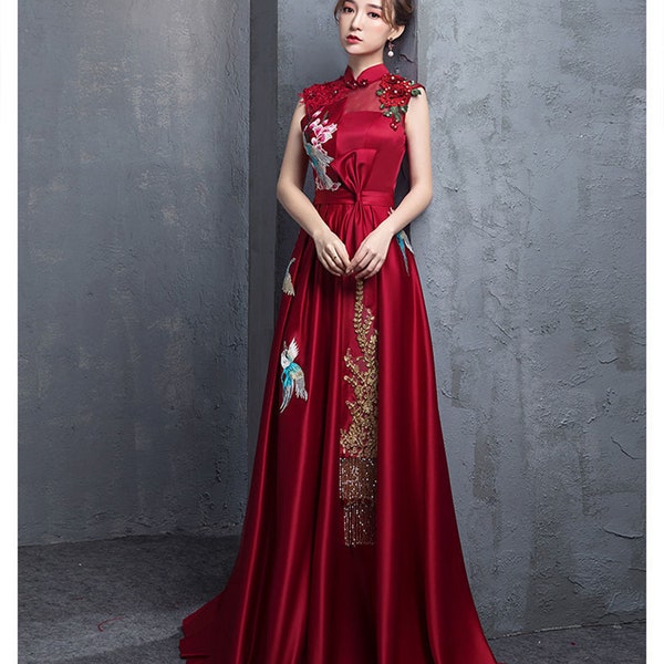 Wine Red Wedding Dress - Etsy
