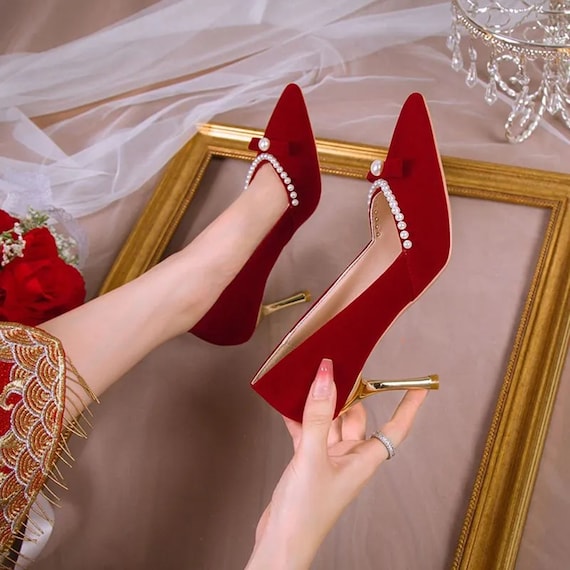 2024 New Dragon And Phoenix Chengxiang Wedding Wedding Shoes For Bride Ante  Price Bridal High Heels For Princesses And Bridesmaids Wholesale Single Wedding  Shoes For Bride No Box From Cr7soccer, $20.23 | DHgate.Com