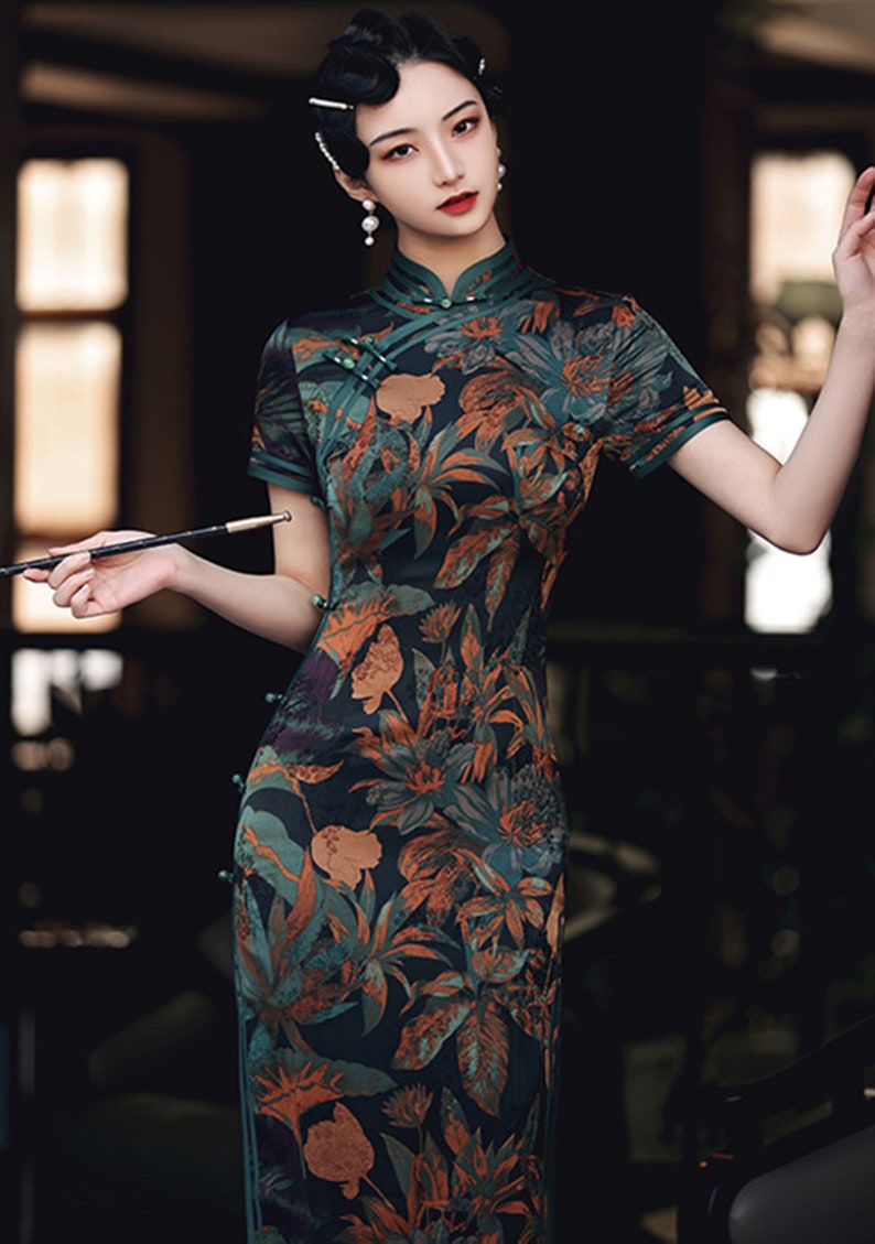 Chinese Vintage Cheongsam Dresses Beautiful Qipao Mandarin - Etsy