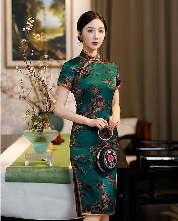 Traditionele Chinese kleding Chinese Cheongsam jurk - Etsy België