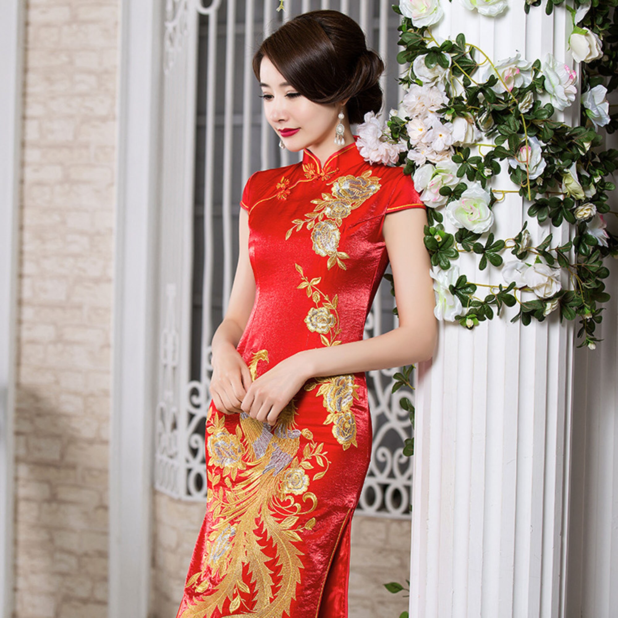 Chinese Wedding Dress Bridal Dressembroidered - Etsy
