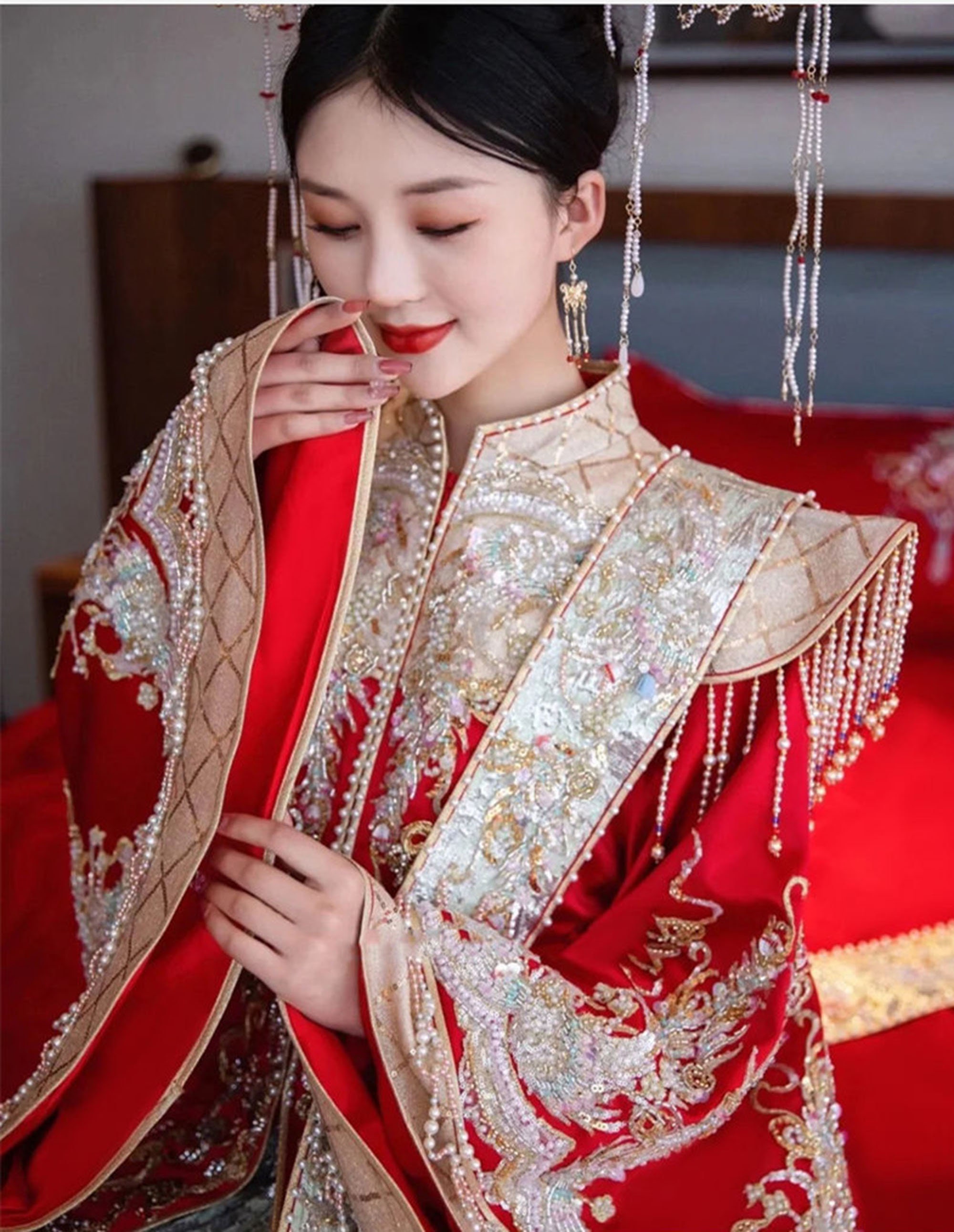 Traditional Chinese Dresshanfu Bride Chinese Wedding Dress - Etsy Hong Kong