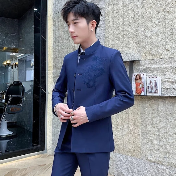Chinese Tunic Suit chinese Wedding Suit Men Tang Suit Men Men
