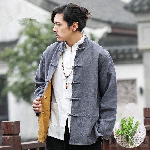 Five Color Reversible Jacketmen's Tang Coat Chinese | Etsy