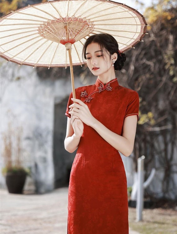 Buy 2022 Elegant Qipao Wedding Dress Chinese Cheongsam Dress