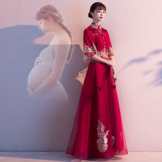 Chinese Bridal Dress bridal Gown chinese Wedding Dress Red