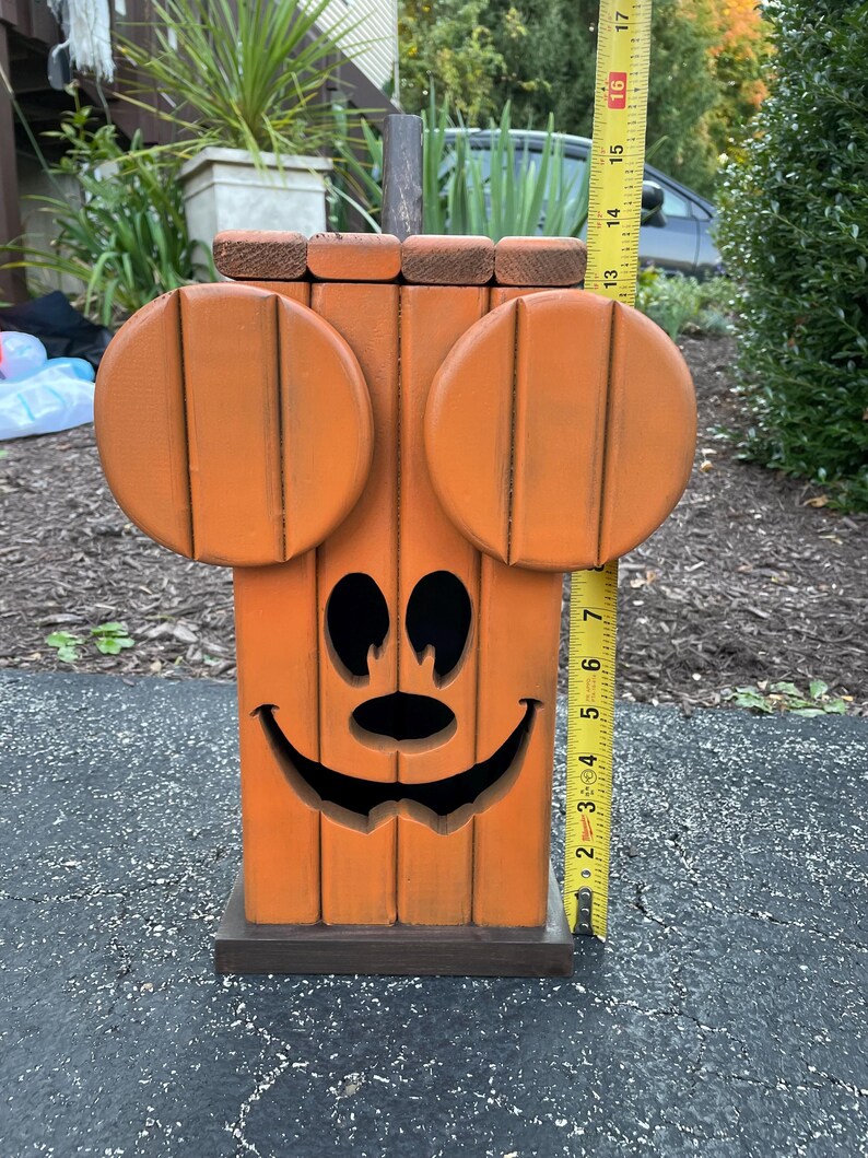 Rustic Wooden Jack-o-lantern Halloween Decor Wood Pumpkin - Etsy