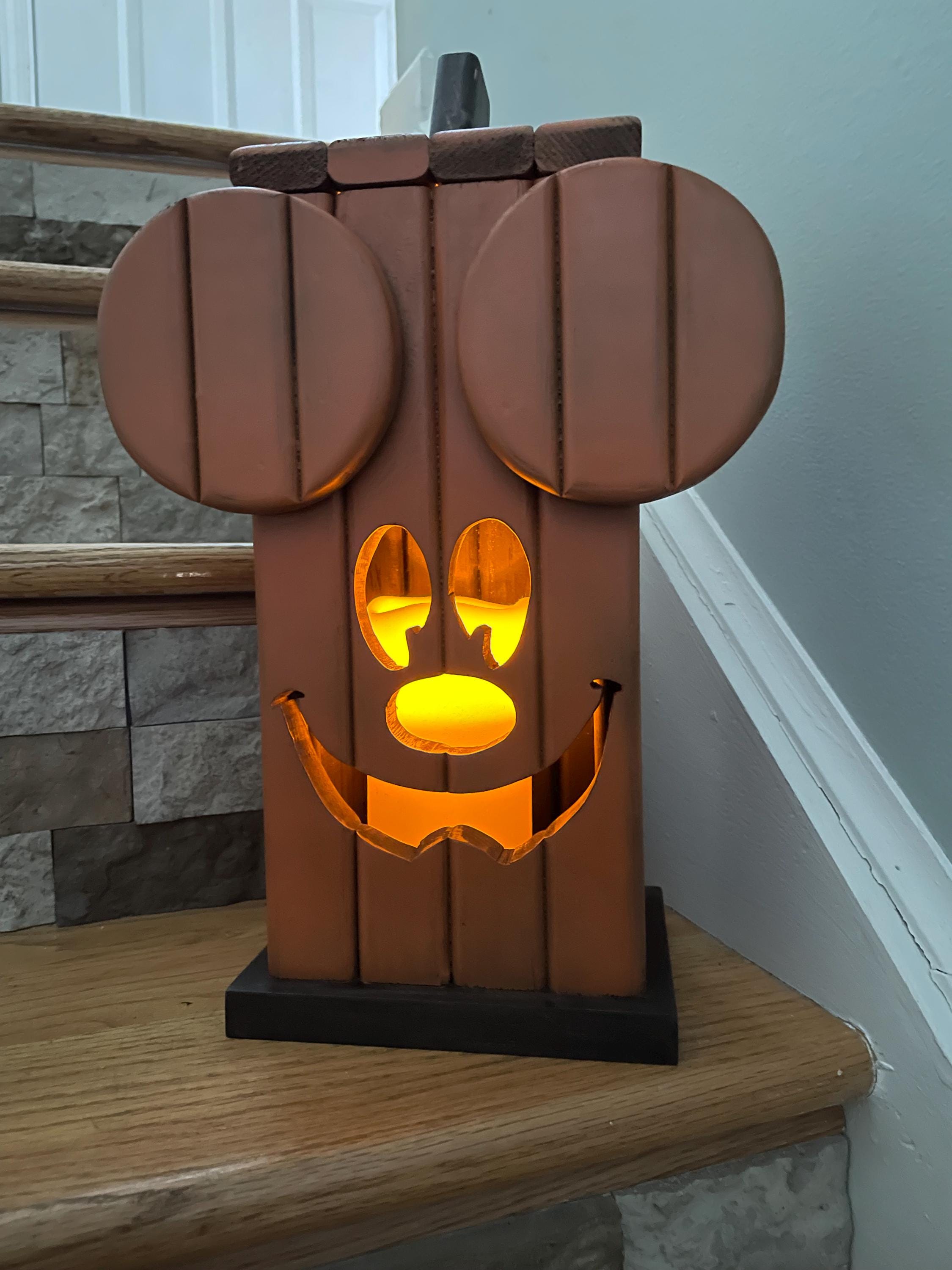 Rustic Wooden Jack-o-lantern Halloween Decor Wood Pumpkin - Etsy