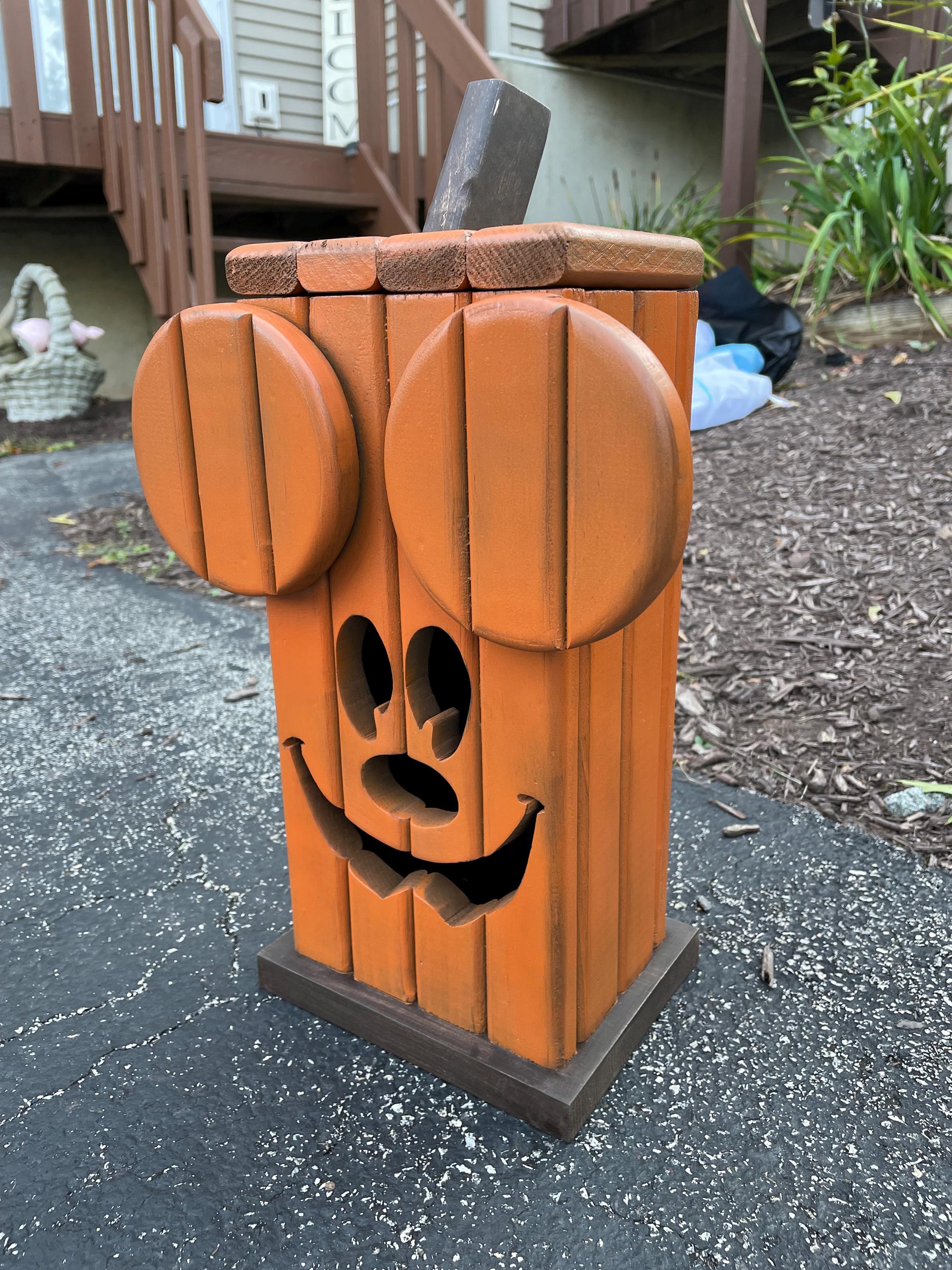 Rustic Wooden Jack-o-lantern Halloween Decor Wood Pumpkin - Etsy