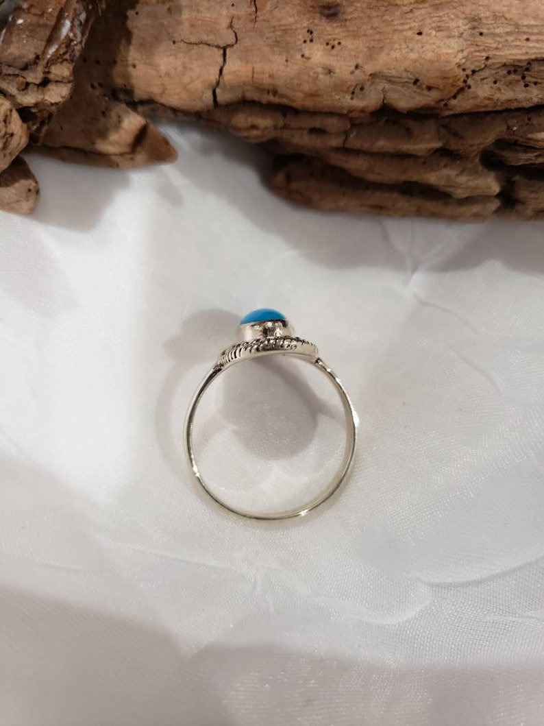 Artisan Crafted Arizona Sleeping Beauty Turquoise 925 Sterling Silver Ring Size 9-1.86 ctw