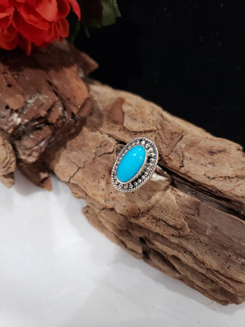 Artisan Crafted Arizona Sleeping Beauty Turquoise 925 Sterling Silver Ring Size 9-1.86 ctw