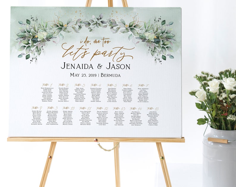 Wedding Table Plan Template Printable Seating Chart Wedding | Etsy