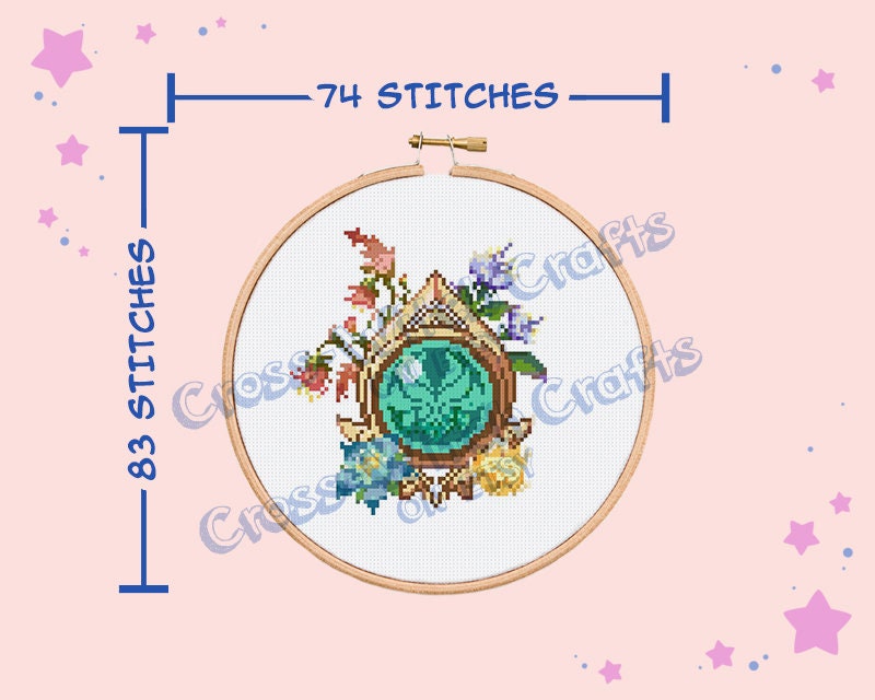 Sumeru Pattern Genshin Impact Floral Vision - Sumeru Anemo Cross-stitch Pattern ...