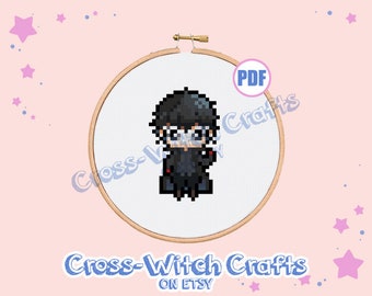 Joker Phantom Thieves Mini Persona 5 Cross-Stitch Pattern - INSTANT DOWNLOAD