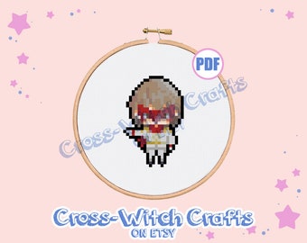 Crow Phantom Thieves Mini Persona 5 Cross-Stitch Pattern - INSTANT DOWNLOAD