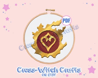 Final Fantasy XIV Job Icon - Dancer Cross-Stitch Pattern - INSTANT DOWNLOAD