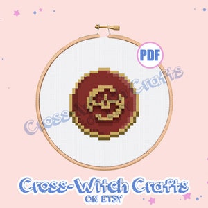 Final Fantasy XIV Mini Job Icon - Samurai Cross-Stitch Pattern - INSTANT DOWNLOAD