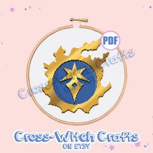 Final Fantasy XIV Job Icon - Dark Knight Cross-Stitch Pattern - INSTANT DOWNLOAD