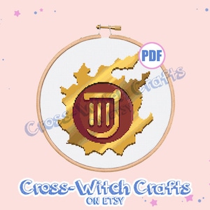 Final Fantasy XIV Job Icon - Bard Cross-Stitch Pattern - INSTANT DOWNLOAD