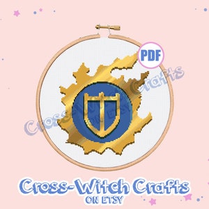 Final Fantasy XIV Job Icon - Paladin Cross-Stitch Pattern - INSTANT DOWNLOAD