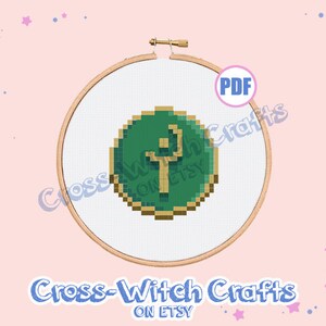 Final Fantasy XIV Mini Job Icon - White Mage Cross-Stitch Pattern - INSTANT DOWNLOAD