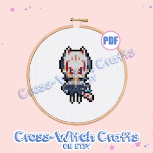 Fox Phantom Thieves Mini Persona 5 Cross-Stitch Pattern - INSTANT DOWNLOAD
