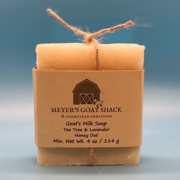 Goat Milk Soap | Tea Tree Lavender Honey Oat | 18-HHR