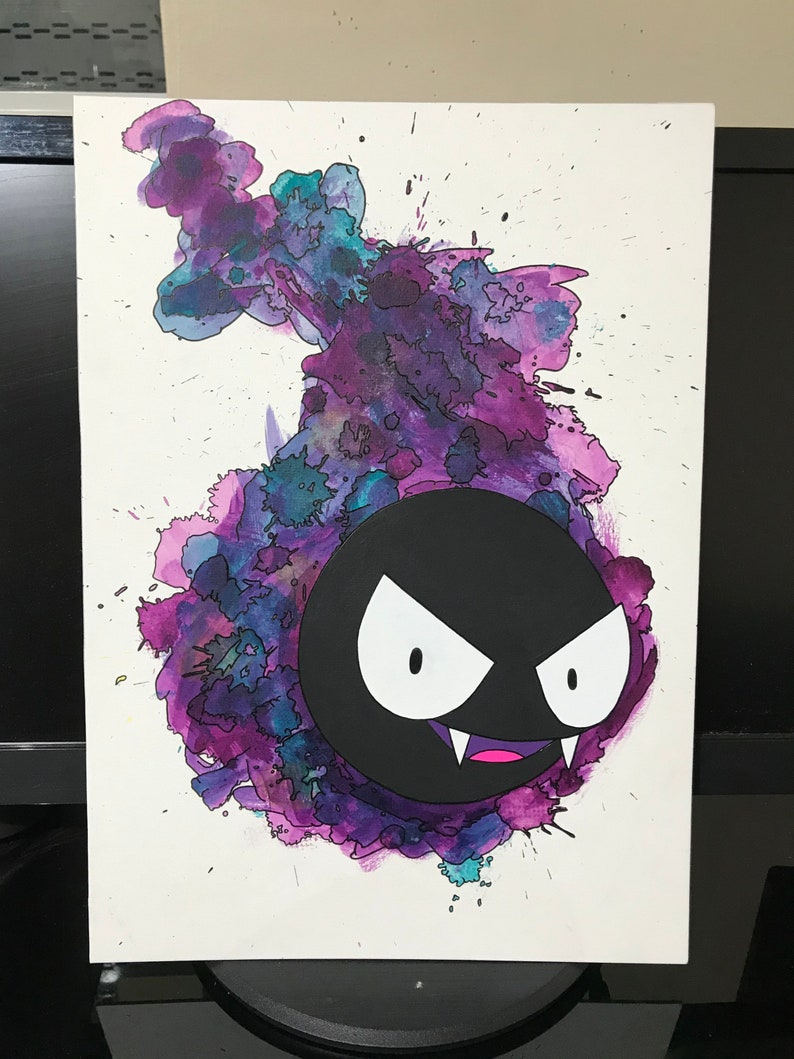 Painted Pok\u00e9mon card one of a kind Onix