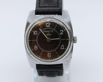 montre-bracelet soviétique vintage Raketa cal. 2609b 21 rubis Balance Baltika Antishok révisée