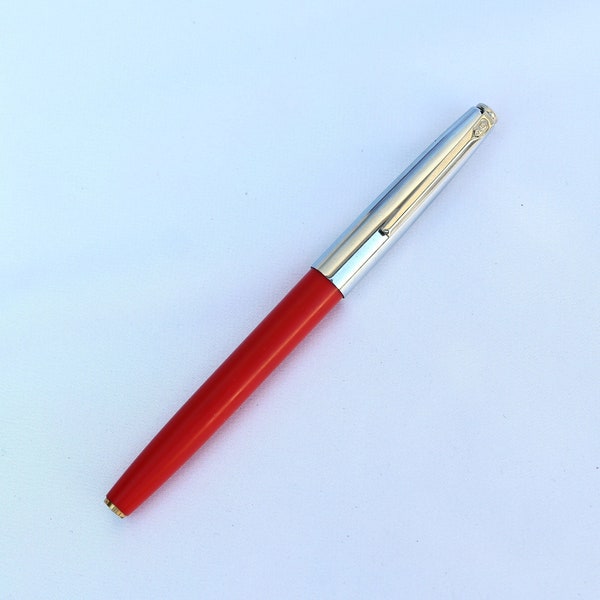 Rara penna stilografica vintage Saco e Vanzetti anni '80 Rossa Penna originale sovietica Non utilizzata