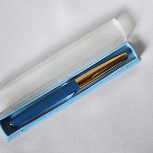 Vintage fountain pen AP 19 Sacco and Vanzetti 1980s USSR Blue Gilden cap Not used