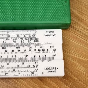 Slide rule Logarex 27403-II Darmstadt Math tool With defect