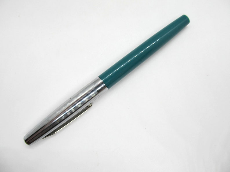Vintage fountain pen 1980s New Soviet Pen Chromed Green USSR Etsy